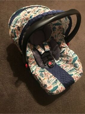 Infant Car Seat Cover Fishing Theme